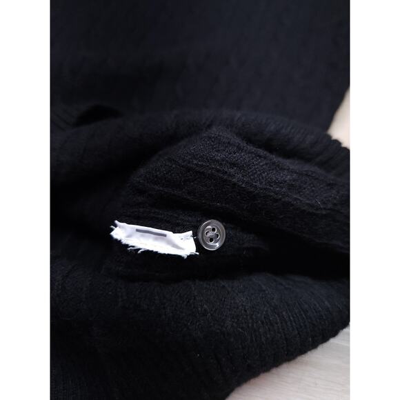 J. Crew Collection Italian Cashmere Sweater – Black Cable Knit, Size M - Picture 8 of 12